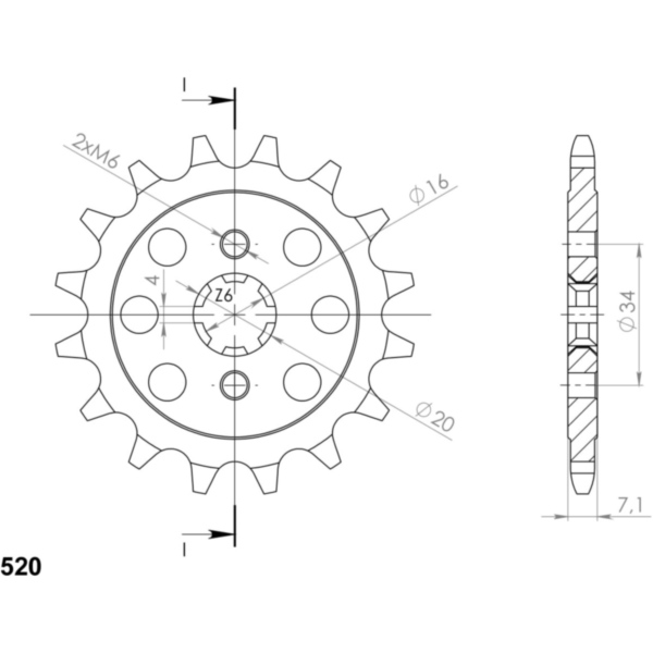 Ritzel Supersprox 520/14Z 73205-14