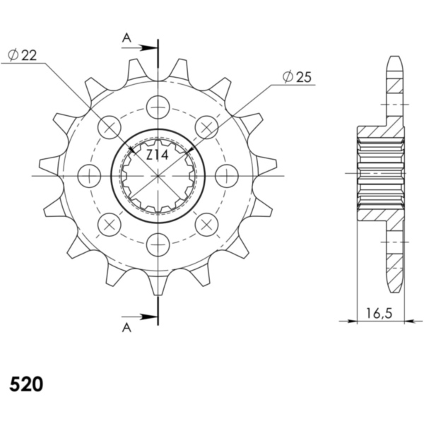 Ritzel Supersprox 520/15Z 52610-15