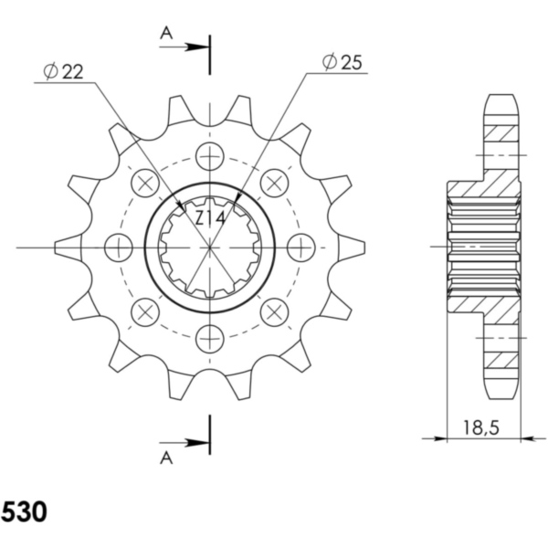 Ritzel Supersprox 530/14Z 52700-14