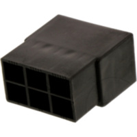 Gehäuse FLACHSTECK 6P schwarz JMP