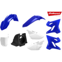 Verkleidung Schutzblech Abdeckung komplett Kit blau 98 / schwarz/weiß