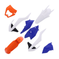 Plastiksatz Komplettkit orange/weiß / schwarz/blau