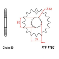 Zahnrad Ritzel 18Z Teilung 530 JTF118018