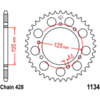Kettenblatt Kettenrad 48Z Teilung 428