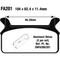 Bremsbeläge Bremsklotz Semi-Sinter V EBC FA201V