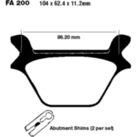 Bremsbeläge Bremsklotz Semi-Sinter V EBC FA200V
