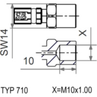 Innengewinde fest Vario