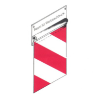 Warnmarkierung mit Halter rechts