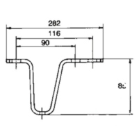 Deichselstütze für Rohrdeichsel