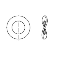 Wellscheibe Zink M6 BLI20