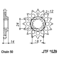 Zahnrad Ritzel 16Z Teilung 530 JTF152916