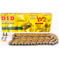 Motorradkette, Antriebskette Kette X-Ring VX2 520, 126 G&B mit Hohlnietschloß / nutzbar bis 96kW (130PS) / bis 750ccm