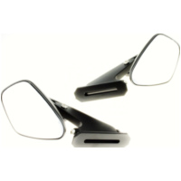 Lenkerspiegel, Lenkerendenspiegel SHIN YO Aluverkleidungsspiegel, verstellbarer Arm, schwarz, Paar