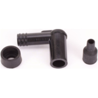 Zündkerzenstecker LB-01F 90 Grad kurz, schwarz (für M4 Anschlussgewinde)