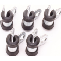 Schraubrohrschelle, Befestigungsschelle Rohrschelle gummiert 6mm (5 Stück)