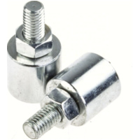 Spiegelvibrationsdämpfer Set, 8mm Rechtsgewinde oben u. unten, silber