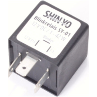 Blinkerrelais, Blinkgeber SHIN YO Universal-Blinkrelais SY-02, 12 Volt, für Blinker von 1-100 Watt , 3-polig.