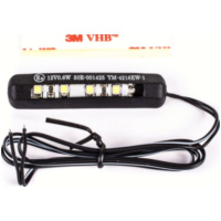 SHIN YO 4-LED-Nummernschildbeleuchtung, biegsam, schwarz, 61 x 13,5 x 6mm, selbstklebende Folie, E-geprüft.