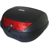 SHIN YO Top Case NAPOLI, schwarz, 48 Liter mit Montageplatte, Stauraum für 2 Helme