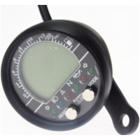 Geschwindigkeitsmesser, Anzeigeeinheit ACE-2853AS - Tachometer und Drehzahlmesser mit Kraftstoffanzeige, Alu-Gehäuse-schwarz