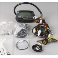 ACE-5854 Digital Tachometer schwarz mit Drehzahlmesser, Ganganzeige, Temperaturüberwachung, Tankanzeige und vielen weiteren Funktionen