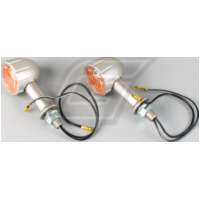 Alu Miniblinker E gepr. Paar silber langer Stiel