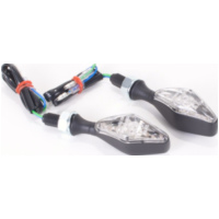 Blinkleuchte, Blinklicht Mini LED Blinker Set Snake Eye schwarz E geprüft