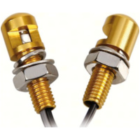 Mini LED Set mit weißem Licht M8x20 gold farbig