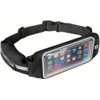 SPORT-POUCH 2 Sport-Hüfttasche für Smartphones mit Touch-Fenster + extra Tasche - Schwarz