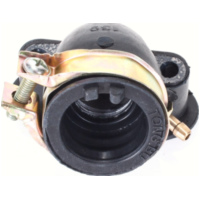 Ansaugkrümmer, Ansaugbrücke, Ansaugspinne Ansaugstutzen mit Schelle (für Original- u. 19er Tuningvergaser)