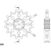 Ritzel Supersprox 525/15Z 73400-15