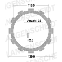Kupplungslamellen Reiblamelle FCC für: Suzuki 21442-46E00