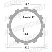 Kupplungslamellen Reiblamelle FCC für: Honda 22201-MBB-000, Honda 22201-MBT-F20