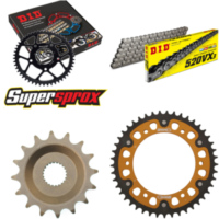 Kettensatz Stealth gold für: APRILIA ETX350 Tuareg Wind 8 16-45-104 DID520VX3 Clip