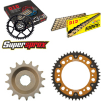 Kettensatz Stealth gold für: APRILIA ETX350 Tuareg Wind 8 16-45-104 DID520VX3(G&B) Niet