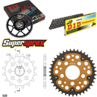 Kettensatz Stealth gold für: APRILIA RS125 Extrema/Replic 16-39-106 DID520 Clip