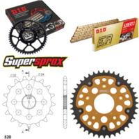 Kettensatz Stealth gold für: APRILIA RS125 Extrema/Replic 17-40-108 DID520ERT2(G&G) Clip