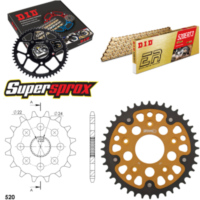 Kettensatz Stealth gold für: APRILIA RS125 Extrema/Replic 16-40-108 DID520ERT2(G&G) Clip