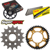 Kettensatz Stealth gold für: APRILIA SL750 Shiver /GT 08-15 16-44-108 DID525VX3 Niet