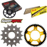 Kettensatz Stealth gold für: APRILIA SMV750 Dorsoduro 08-15 16-46-112 DID525VX3(G&B) Endlos