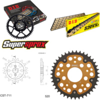 Kettensatz Stealth gold für: CAGIVA Cruiser 125 87-89 14-39-112 DID520VX3(G&B) Endlos