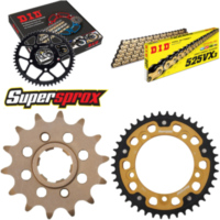 Kettensatz Stealth gold für: TRIUMPH Speedmaster 800 03-04 16-42-112 DID525VX3(G&B) Endlos