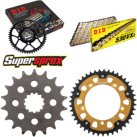 Kettensatz Stealth gold für: TRIUMPH Sprint RS 955 00-04 18-43-108 DID530VX3(G&B) Niet