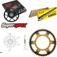 Kettensatz Stealth gold für: HONDA CRF250 R 04-09 13-51-114 DID520VX3(G&B) Clip