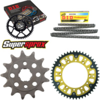 Kettensatz Stealth gold für: HONDA XR250 R 88-89 13-48-108 DID520NZ Clip