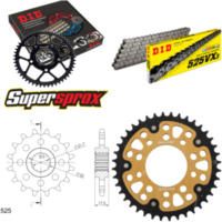 Kettensatz Stealth gold für: HONDA CB500 /R /S 94-03 15-40-108 DID525VX3 Niet