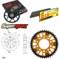 Kettensatz Stealth gold für: HONDA VF500 F/F2 Interceptor 15-43-108 DID530NZ Clip