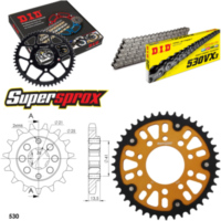 Kettensatz Stealth gold für: HONDA VF500 F/F2 Interceptor 15-43-108 DID530VX3 Endlos