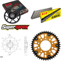 Kettensatz Stealth gold für: HONDA CBX550 F 82-84 16-43-104 DID530VX3 Endlos