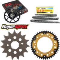 Kettensatz Stealth gold für: HONDA XR400 R 96-06 15-45-108 DID520NZ Clip